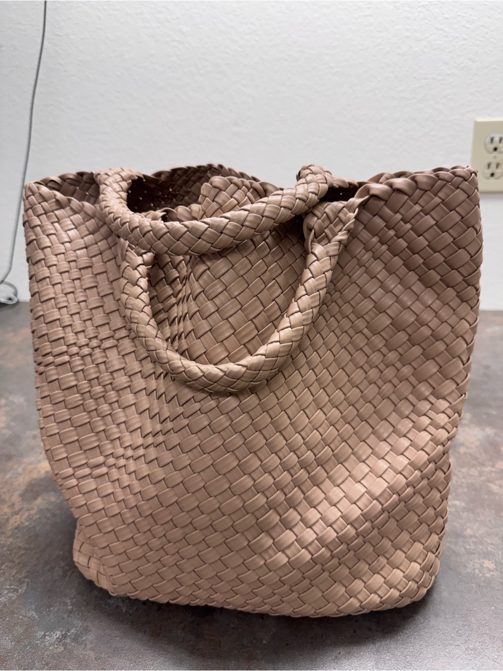 Lucky Brand Braided Tote in Taupe